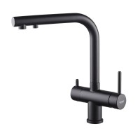 Чёрный смеситель для кухни с краном для фильтра KOER KB-72001-05 KR3392